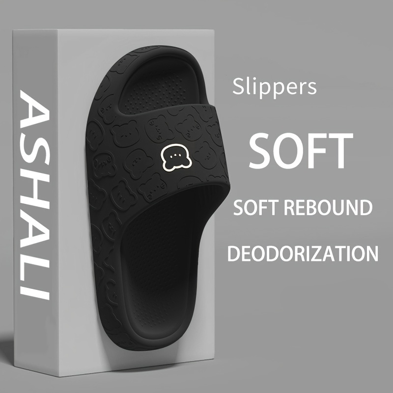 542447dd-baa0-4743-a2b1-45b72f4b3955.jpg Unisex Open Toe Breathable Soft Sole Slippers, Comfy Non Slip Casual EVA Slides For Men's & Women's Indoor Outdoor Activities - Image 1