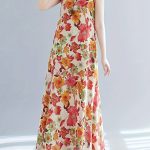 Floral Print Crew Neck Dress, Elegant Sleeveless Dress For Spring & Summer, Women's Clothing - Image 2