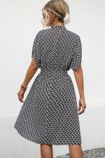 Fashion Print Short Sleeve asual Dress - Image 5