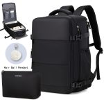 Large Capacity Travel Backpack With Shoe Compartment, Dacron Lightweight Laptop Daypack With Charging Port, Fashion Travel Commuter Bag - Image 9
