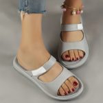 Women's Trendy Slides, Casual Open Toe Soft Sole Shoes, Lightweight Slip On Beach Slides - Image 2