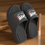 Letter Print EVA Pillow Slides, Lightweight Soft Sole Comfort Home Shower Slides, Non-slip Beach Slides - Image 3