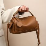 Women's Classic Boston Bag | Solid Color PU Leather | Multi-Pocket Design | Versatile Crossbody And Handbag | Simple Style Purse For Everyday Use - Image 6