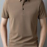 Men's Solid Short Sleeve And Lapel Collar Henley Shirt, Casual And Comfy Sports Tops For Summer Golf Wear And Outdoors Activities - Image 8