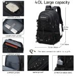 1pc Men's Waterproof Travel Backpack, Mountaineering Hiking Backpack, Outdoor Sports Camping Backpack, Can Hold 43.18 Cm Computer - Image 7