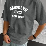 " Brooklyn " Stylish Print Summer & Spring Tee For Men, Casual Short Sleeve Fashion Style T-Shirt, Sporty New Arrival Novelty Top For Leisure - Image 7