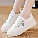 Women's Platform Sneakers, Casual Lace Up Outdoor Shoes, Comfortable Side Zipper Design Low Top Shoes - Image 3