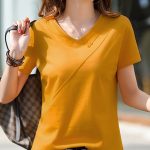 Solid Color V Neck T-Shirt, Casual Short Sleeve T-Shirt For Spring & Summer, Women's Clothing - Image 4