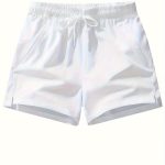 Men's Solid Drawstring Casual Shorts With Pockets, Summer Sports, Summer Daily, Gym, Running - Image 3