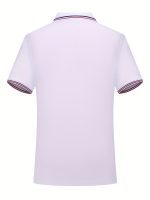 Breathable Embroidered Shirt, Men's Casual Crocodile Pattern Stripe Lapel Button Up Golf Shirt For Summer - Image 18