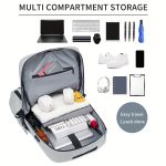 1pc 3-in-1 Laptop Backpack, Large Capacity Backpack For Traveling & Business - Image 8