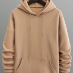 Men's Long Sleeve Solid Hoodies Street Casual Sports And Fashionable With Kangaroo Pocket Sweatshirt, Suitable For Outdoor Sports, For Autumn And Winter, Fashionable And Versatile - Image 4