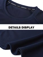 3pcs Men's Athletic Short Sleeve Crew Neck Moisture-wicking Shirts, Undershirt With Sleeve Electrocardiography Print, Sports Comfy Tee - Image 10