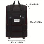 Expandable Wheeled Luggage Backpack, Foldable Large Capacity Travel Bag With Silent Resistant Wheel, Ideal For Business Trips & Studying Abroad - Image 7