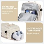 Multi Pocket Carry On Travel Backpack, Flight Approved Gym Bag With Shoe Compartment, Waterproof Laptop School Bag - Image 22