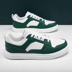 Men's Old School Style Colour Block Skateboard Shoes, Comfy Non Slip Lace Up Breathable Sneakers For Men's Outdoor Activities