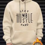 Stay Humble & Hustle Print Hoodie, Cool Hoodies For Men, Men's Casual Graphic Design Pullover Hooded Sweatshirt With Kangaroo Pocket Streetwear For Winter Fall, As Gifts - Image 15