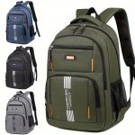 1pc Men's Large Capacity Backpack With Multiple Compartments, Stylish Travel Laptop Storage Backpack - Image 6
