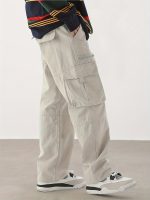 Men's Casual Drawstring Pants With Stylish Flap Pockets And Multi-Pocket Design, Comfortable And Fashionable – Perfect For Outdoor Activities, Relaxed Fit Style - Image 9