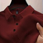 Men's Lapel Neck Short Sleeve T-shirt, Comfy Stretchy Trendy Tees For Summer, Casual Daily Style Fashion Clothing - Image 9
