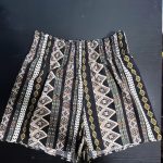 Geo Print Shirred Waist Shorts, Vacation Loose Beach Shorts For Spring & Summer, Women's Clothing - Image 2