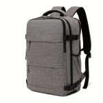 Large Capacity Travel Backpack With Shoe Compartment, Dacron Lightweight Laptop Daypack With Charging Port, Fashion Travel Commuter Bag - Image 5