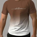 Men's Fashion Gradient Color Sports T-shirt, Casual Stretch Round Neck Tee Shirt For Summer - Image 6
