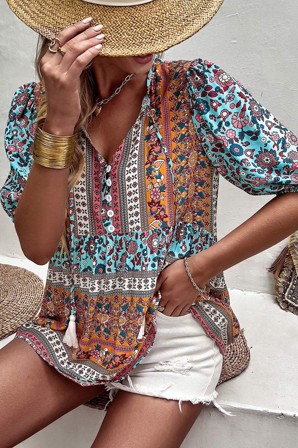 65_3f371e33-3b76-4a7a-a412-e19e8998d7de.jpg Bohemian Floral Short Sleeve Casual Tops - Image 1