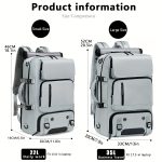 1pc 3-in-1 Laptop Backpack, Large Capacity Backpack For Traveling & Business - Image 10