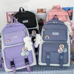 4pcs/set Stylish Student Backpack Tote Bag Handbag Pencil Bag Set, Casual Versatile Schoolbag For Daily Commute & Library - Image 14