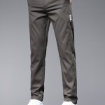 Men's Solid Casual Fashion Pants For Spring Fall, Versatile Trousers For Males - Image 4