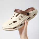 Men's Trendy Hollow Out Colour Block Slippers, Comfy Non Slip Durable Backless Slides For Men's Outdoor Activities - Image 9