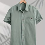 Men's Casual Button-down Short Sleeve Shirt