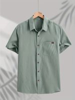 Men's Casual Button-down Short Sleeve Shirt