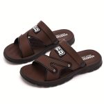 Men's Alphabet Design Casual Dual-Purpose Sandals Slippers, Non-Slip Beach Shoes For Summer Outdoor - Image 2
