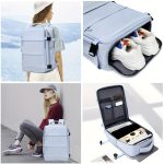 Large Capacity Travel Backpack With Shoe Compartment, Dacron Lightweight Laptop Daypack With Charging Port, Fashion Travel Commuter Bag - Image 26