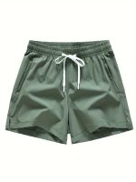 3 Pcs Men's Loose Solid Shorts With Pockets, Casual Elastic Waist High Stretch Drawstring Shorts For Summer - Image 10