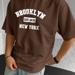 " Brooklyn " Stylish Print Summer & Spring Tee For Men, Casual Short Sleeve Fashion Style T-Shirt, Sporty New Arrival Novelty Top For Leisure - Image 5