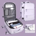 Travel Laptop Backpack, Large Capacity Bag, Unisex Design, Airline Approved, With USB Charging Port And Spacious Compartments - Image 4