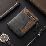 1pc Men's Retro Short Wallet, Multifunctional Fashion Zipper PU Leather Wallet, Ideal Gift For Men - Image 12