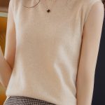 Solid Knit Mock Neck Tank Top, Casual Sleeveless Tank Top, Women's Clothing - Image 3