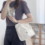 Mini Canvas Tote Bag With Top Handle, Multi Pockets Crossbody Bag, Portable Lunch Box Storage Bag - Image 10