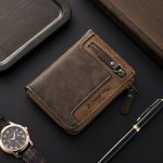 1pc Men's Retro Short Wallet, Multifunctional Fashion Zipper PU Leather Wallet, Ideal Gift For Men - Image 8