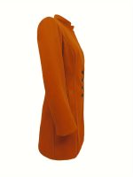 Single Breasted Solid Coat, Elegant Long Sleeve Versatile Outerwear, Women's Clothing - Image 12