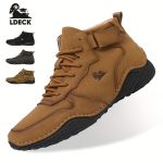 Men's Trendy Solid High Top Boots, Comfy Non Slip Casual Durable Lace Up Shoes For Men's Outdoor Activities - Image 8