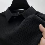 Men's Lapel Neck Short Sleeve T-shirt, Comfy Stretchy Trendy Tees For Summer, Casual Daily Style Fashion Clothing - Image 4