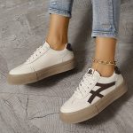 Women's Colorblock Trendy Sneakers, Lace Up Soft Sole Platform Skate Shoes, Low-top Versatile Shoes - Image 10