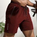 Quick Drying Comfy Active Shorts, Men's Casual Zipper Pockets Stretch Waist Drawstring Shorts For Summer Gym Workout Training - Image 6