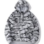 Men's Camo Loose Pullover Hooded Fleece Sweatshirt For Autumn And Winter - Image 3