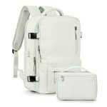 Multi Pocket Carry On Travel Backpack, Flight Approved Gym Bag With Shoe Compartment, Waterproof Laptop School Bag - Image 9